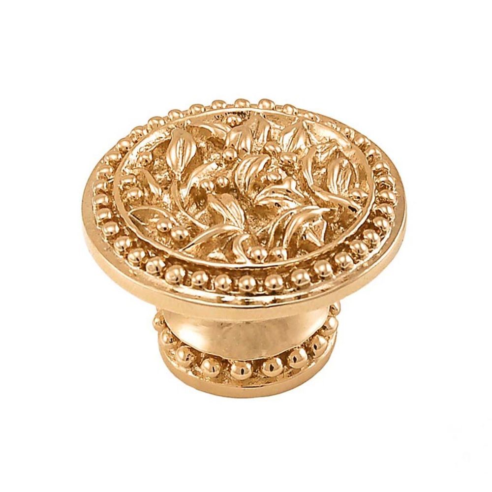 Vicenza K1001P-PG San Michele Knob Large Small Base in Polished Gold