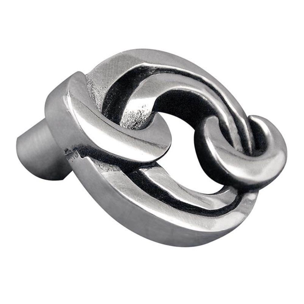 Vicenza K1011-AS Ariosto Knob Large Chain Link in Antique Silver