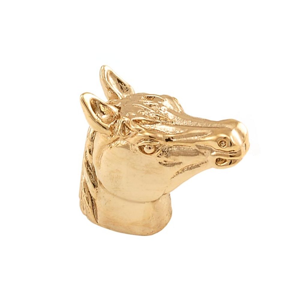 Vicenza K1018-PG Equestre Knob Small Horse in Polished Gold