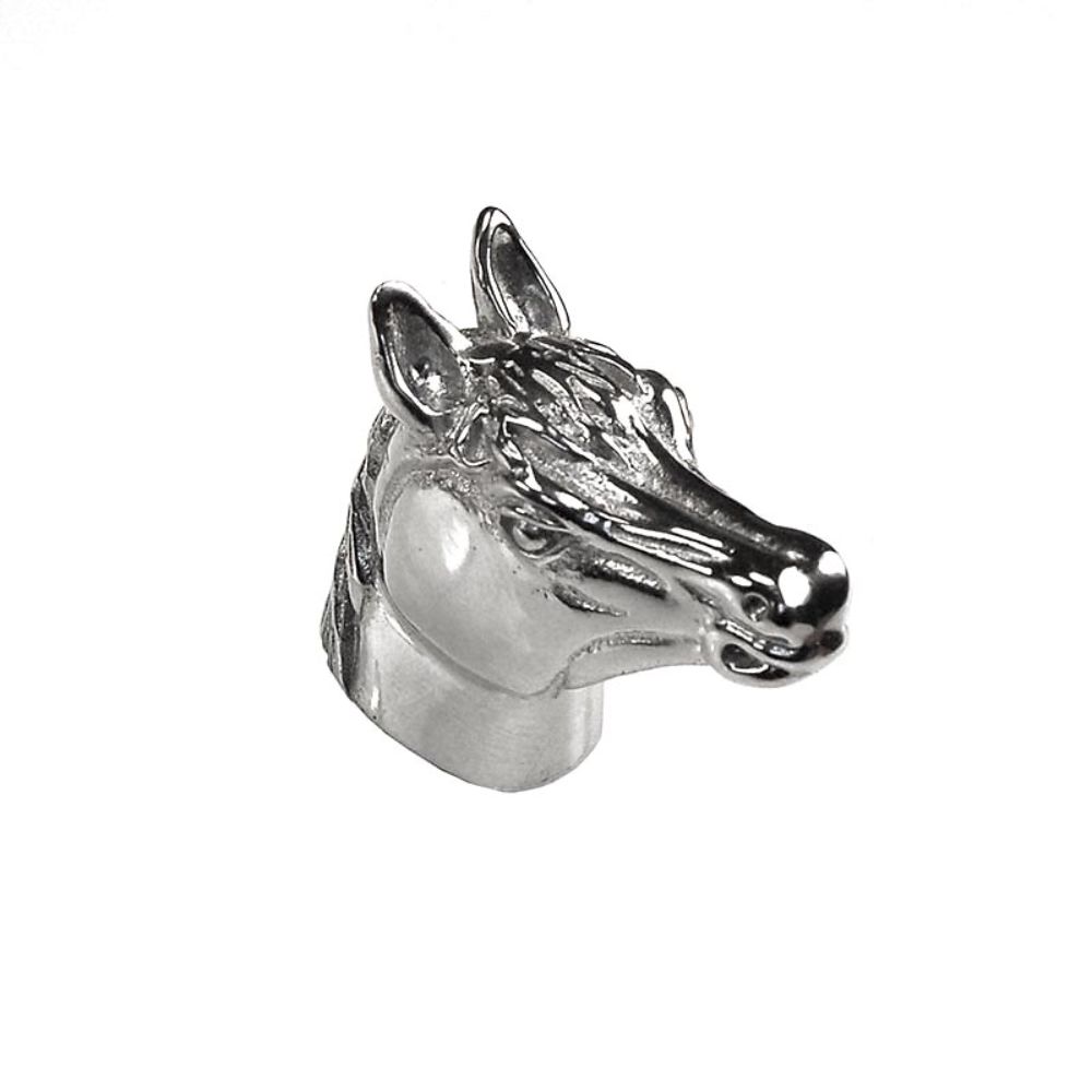 Vicenza K1018-PN Equestre Knob Small Horse in Polished Nickel