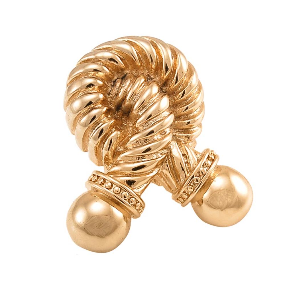 Vicenza K1020-PG Equestre Knob Large Rope in Polished Gold