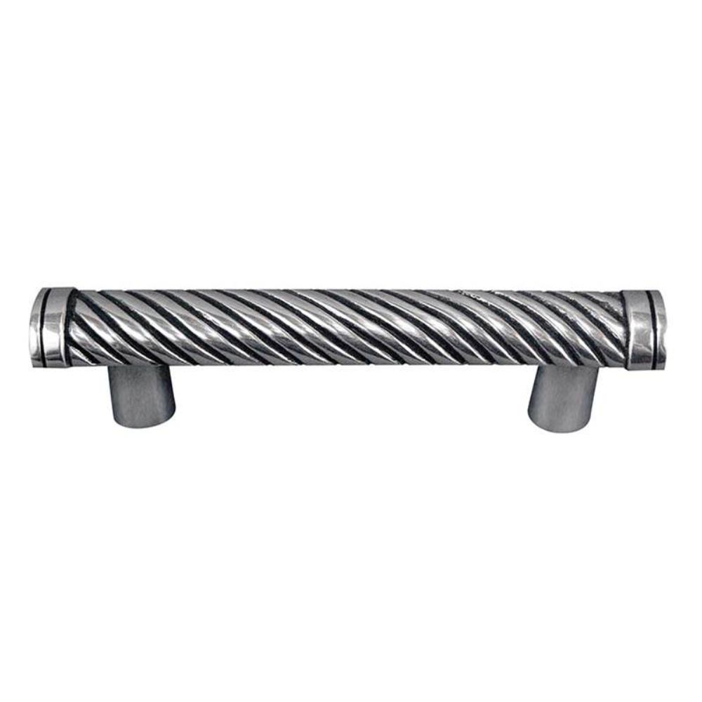 Vicenza K1022-AS Sanzio Pull Wavy Lines in Antique Silver