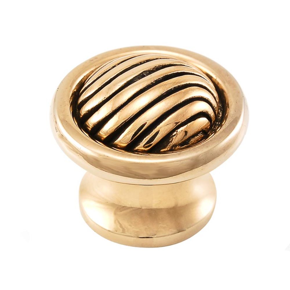 Vicenza K1024-AG Sanzio Knob Large Wavy Lines in Antique Gold