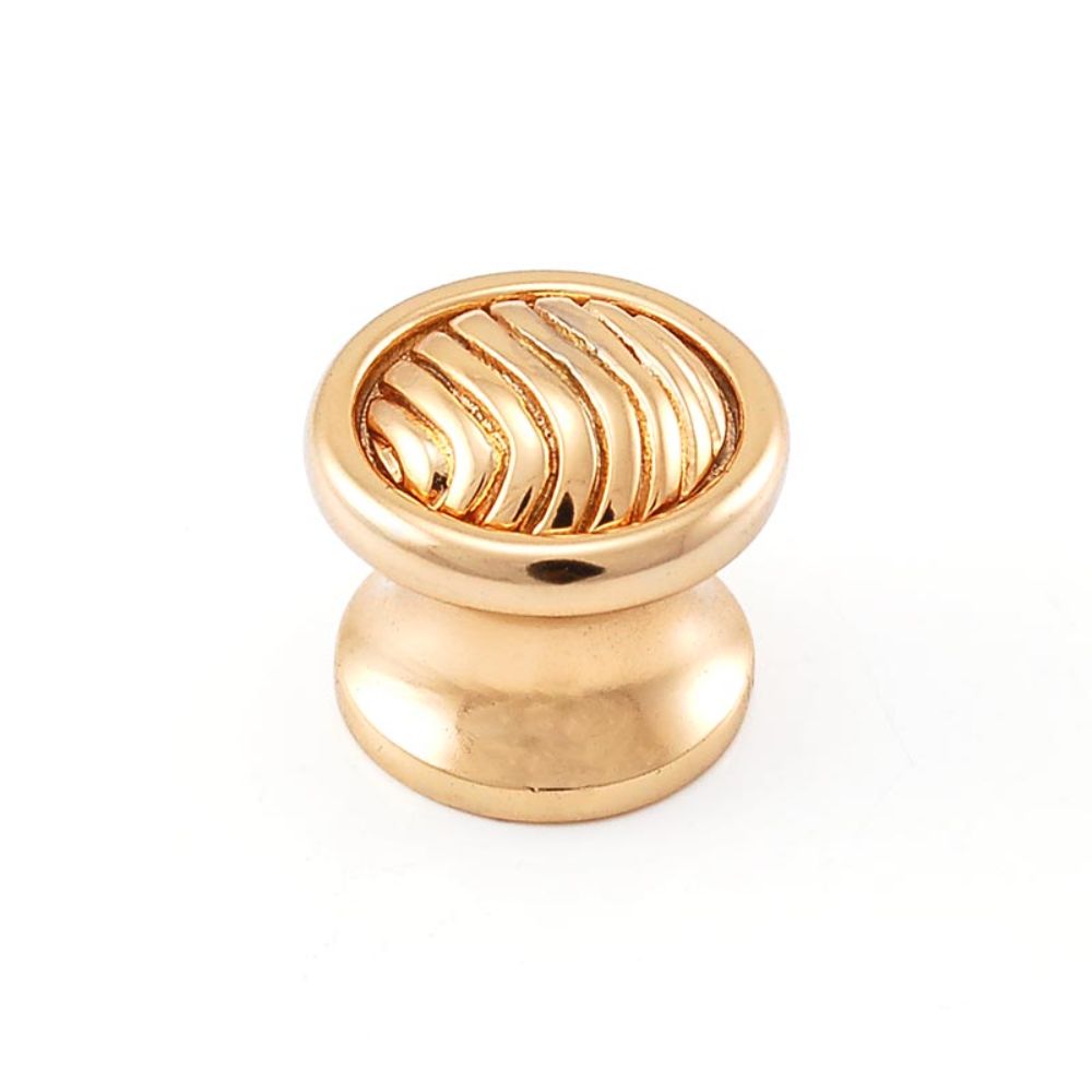 Vicenza K1026-PG Sanzio Knob Small Wavy Lines in Polished Gold
