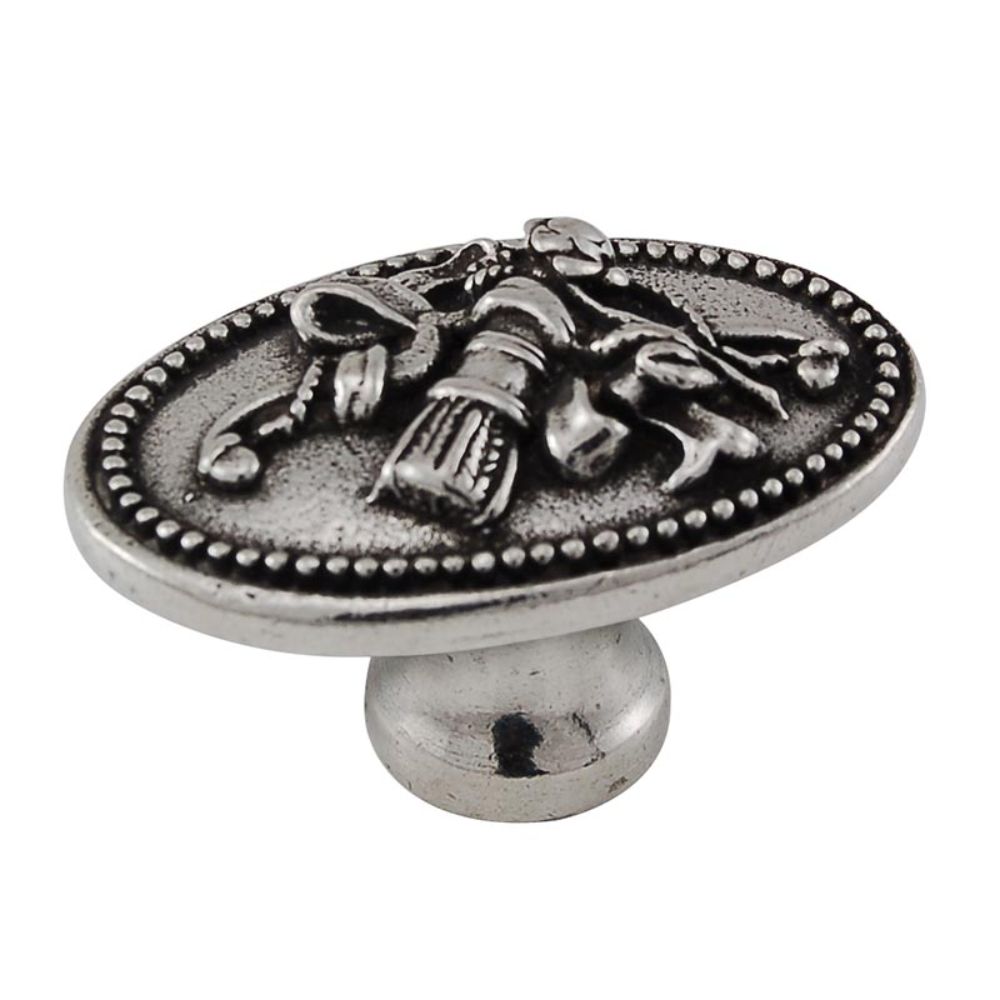 Vicenza K1028P-VP Sforza Knob Large Oval Small Base in Vintage Pewter