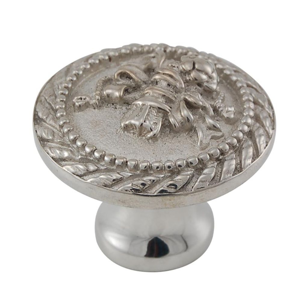 Vicenza K1029P-PS Sforza Knob Large Classical Small Base in Polished Silver