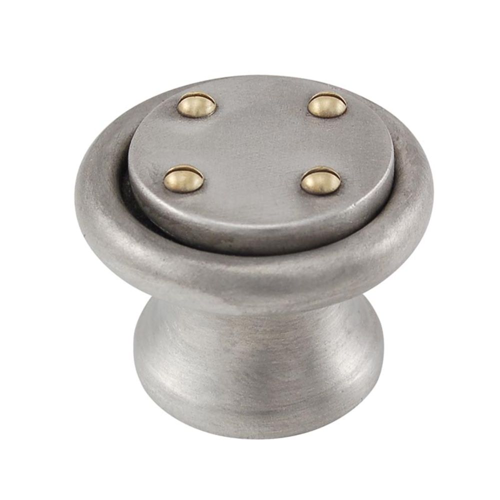 Vicenza K1032-AN Archimedes Knob Large Nail Head in Antique Nickel