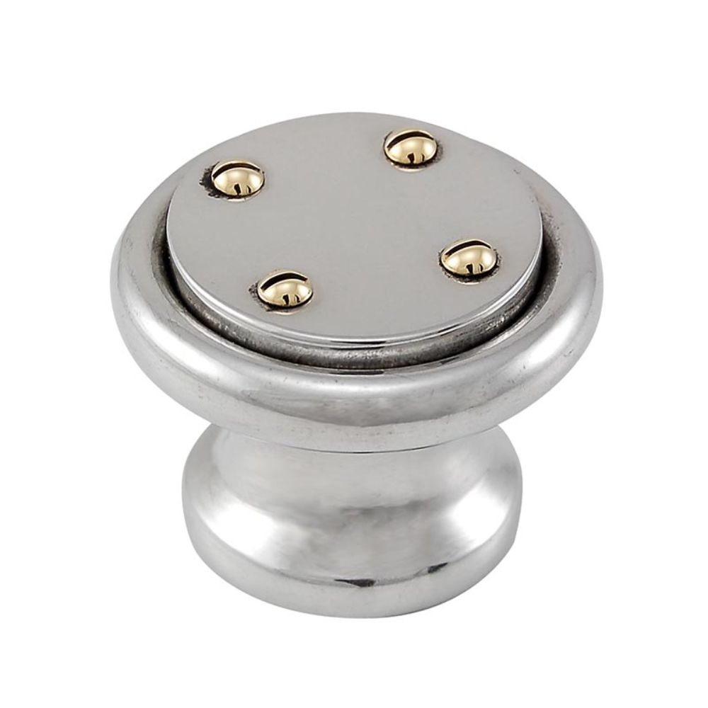 Vicenza K1032-AS Archimedes Knob Large Nail Head in Antique Silver