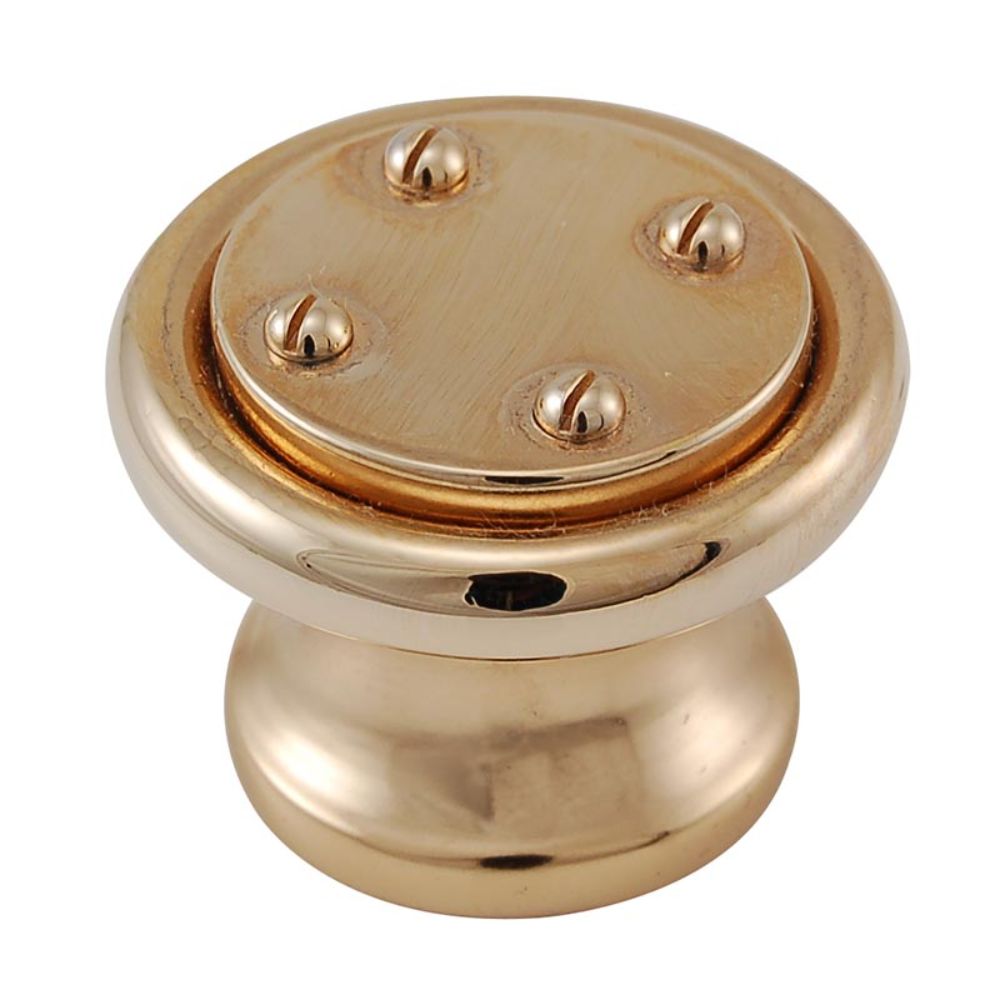 Vicenza K1032-PG Archimedes Knob Large Nail Head in Polished Gold