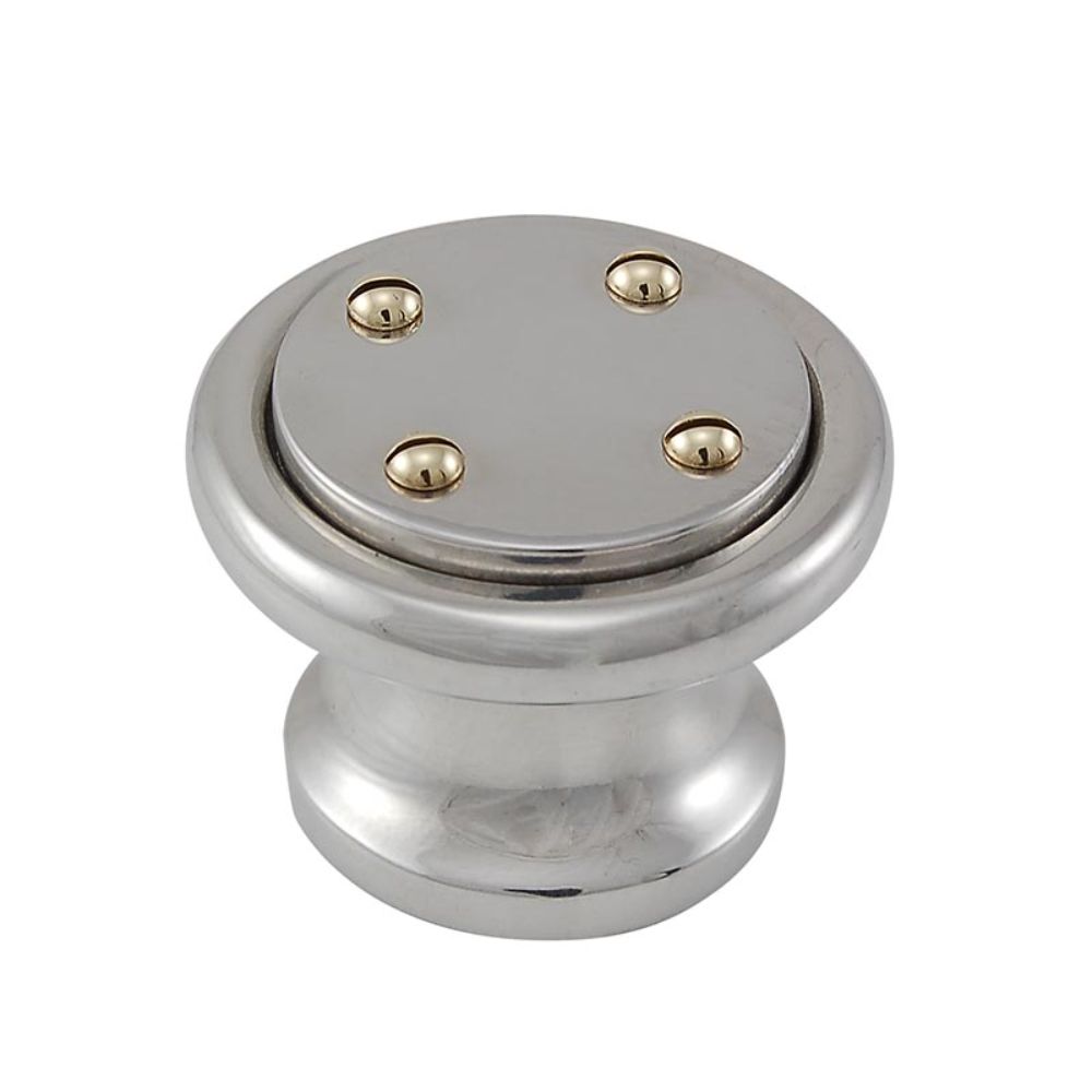 Vicenza K1032-PS Archimedes Knob Large Nail Head in Polished Silver