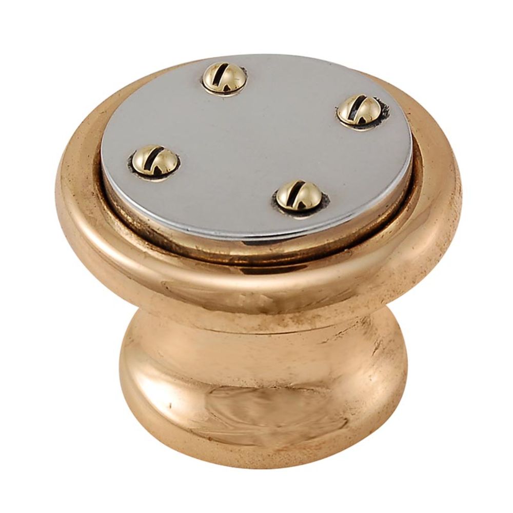 Vicenza K1032-TT Archimedes Knob Large Nail Head in Two-Tone