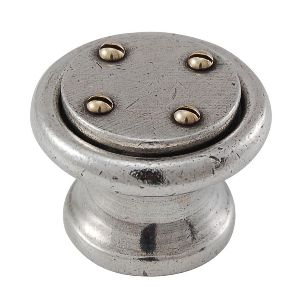 Vicenza K1032-VP Archimedes Knob Large Nail Head in Vintage Pewter