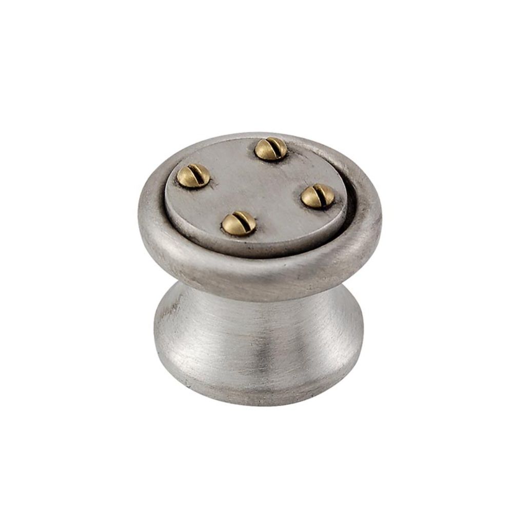 Vicenza K1033-AN Archimedes Knob Small Nail Head in Antique Nickel