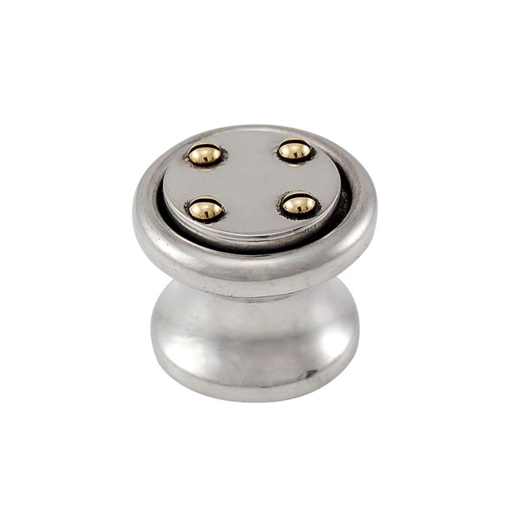 Vicenza K1033-AS Archimedes Knob Small Nail Head in Antique Silver