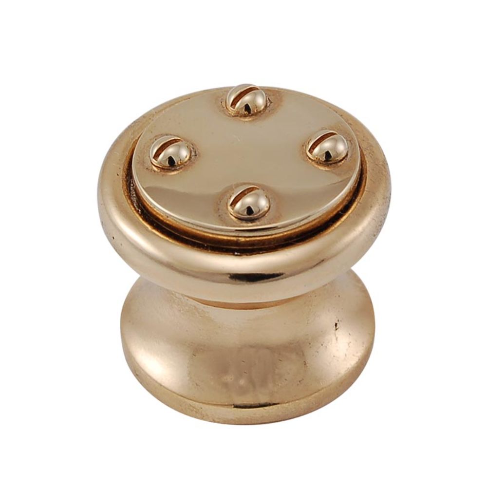 Vicenza K1033-PG Archimedes Knob Small Nail Head in Polished Gold