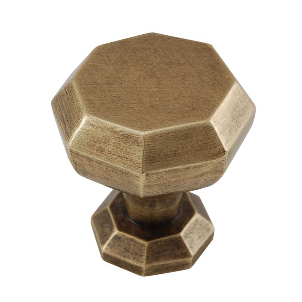 Vicenza K1034-AB Archimedes Knob Large Octagon in Antique Brass