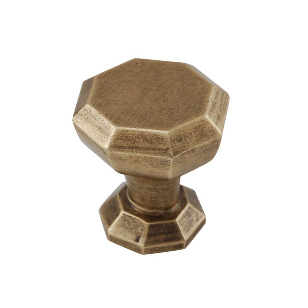 Vicenza K1035-AB Archimedes Knob Small Octagon in Antique Brass
