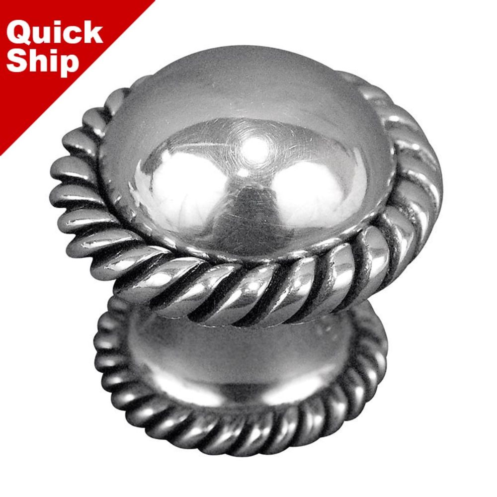 Vicenza K1038-AS Equestre Knob Large in Antique Silver