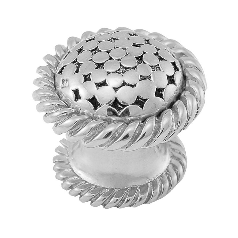 Vicenza K1040-PS Tiziano Knob Large Lines in Polished Silver