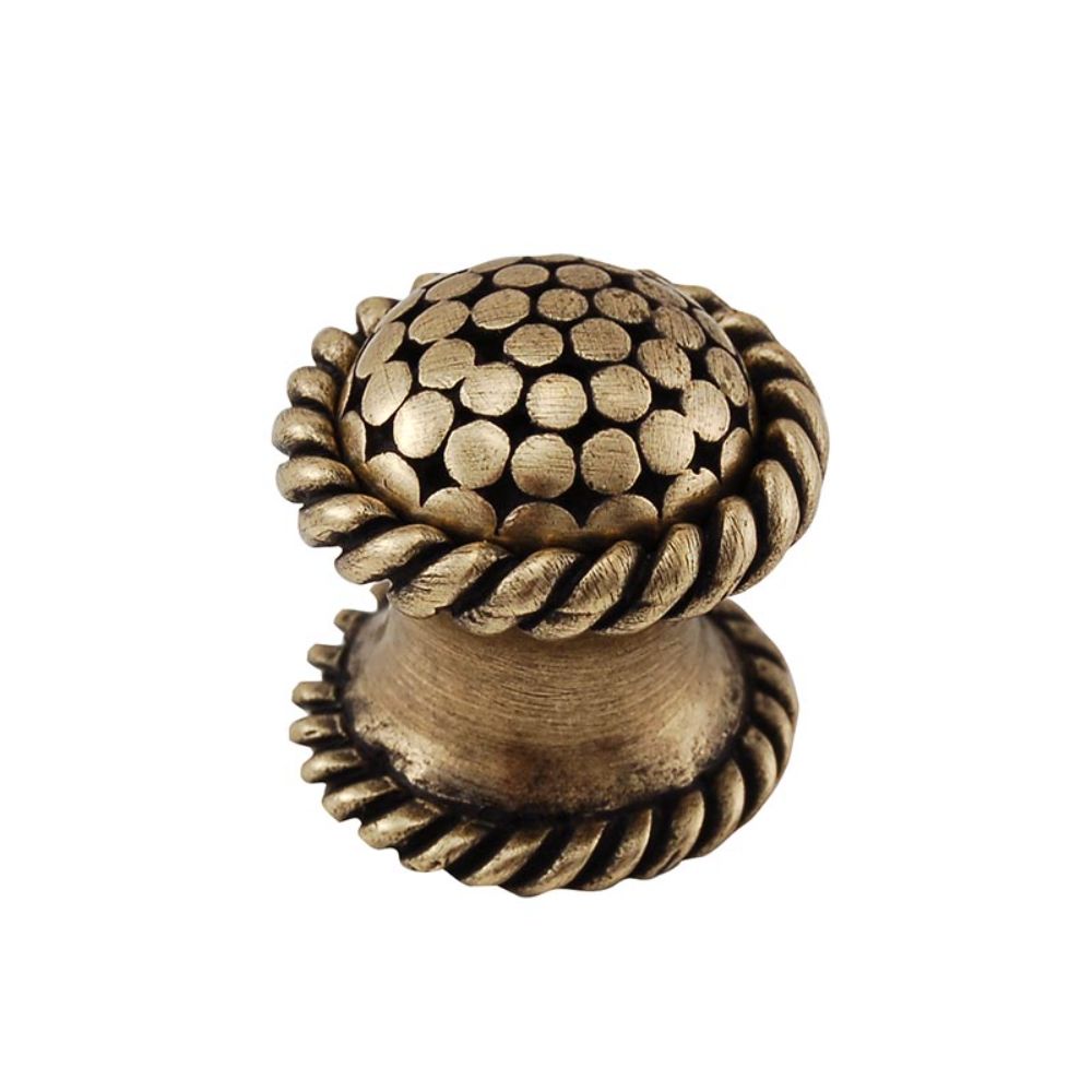 Vicenza K1041-AB Tiziano Knob Small Lines in Antique Brass
