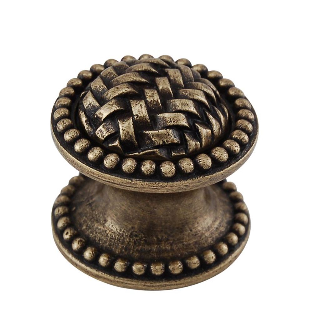 Vicenza K1042-AB Cestino Knob Large Beads in Antique Brass