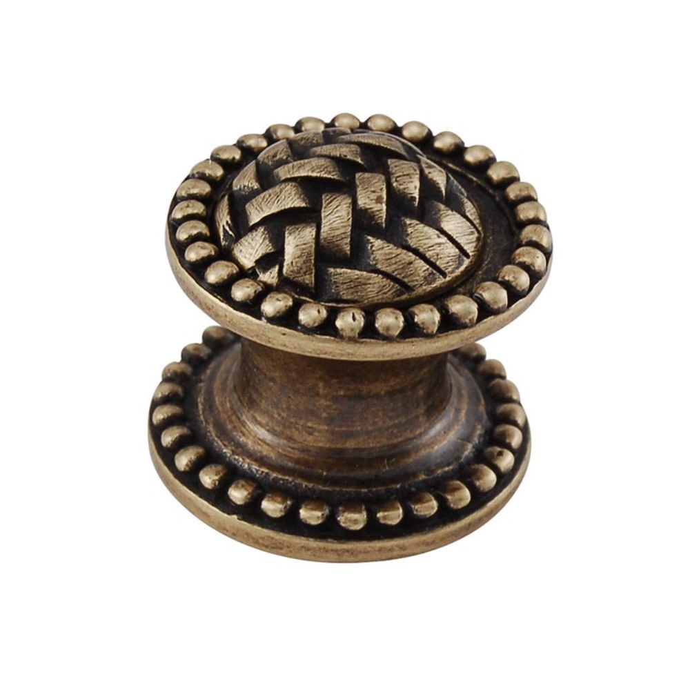 Vicenza K1043-AB Cestino Knob Small Beads in Antique Brass