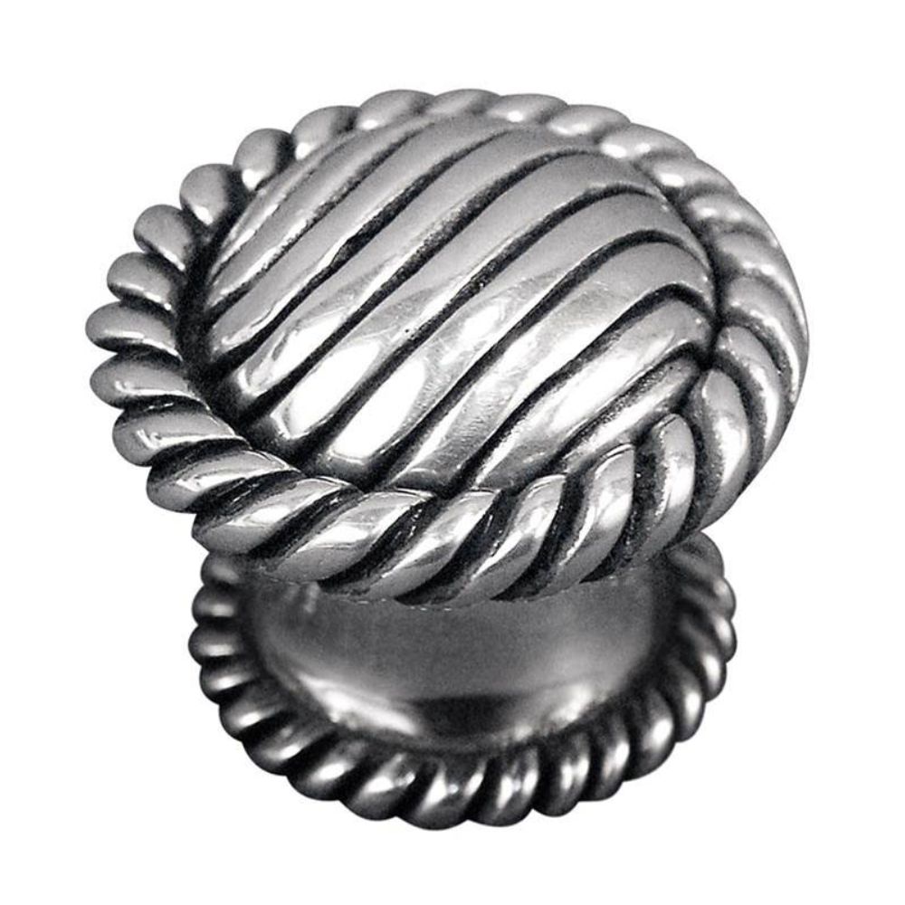 Vicenza K1046-AS Sanzio Knob Large Lines in Antique Silver