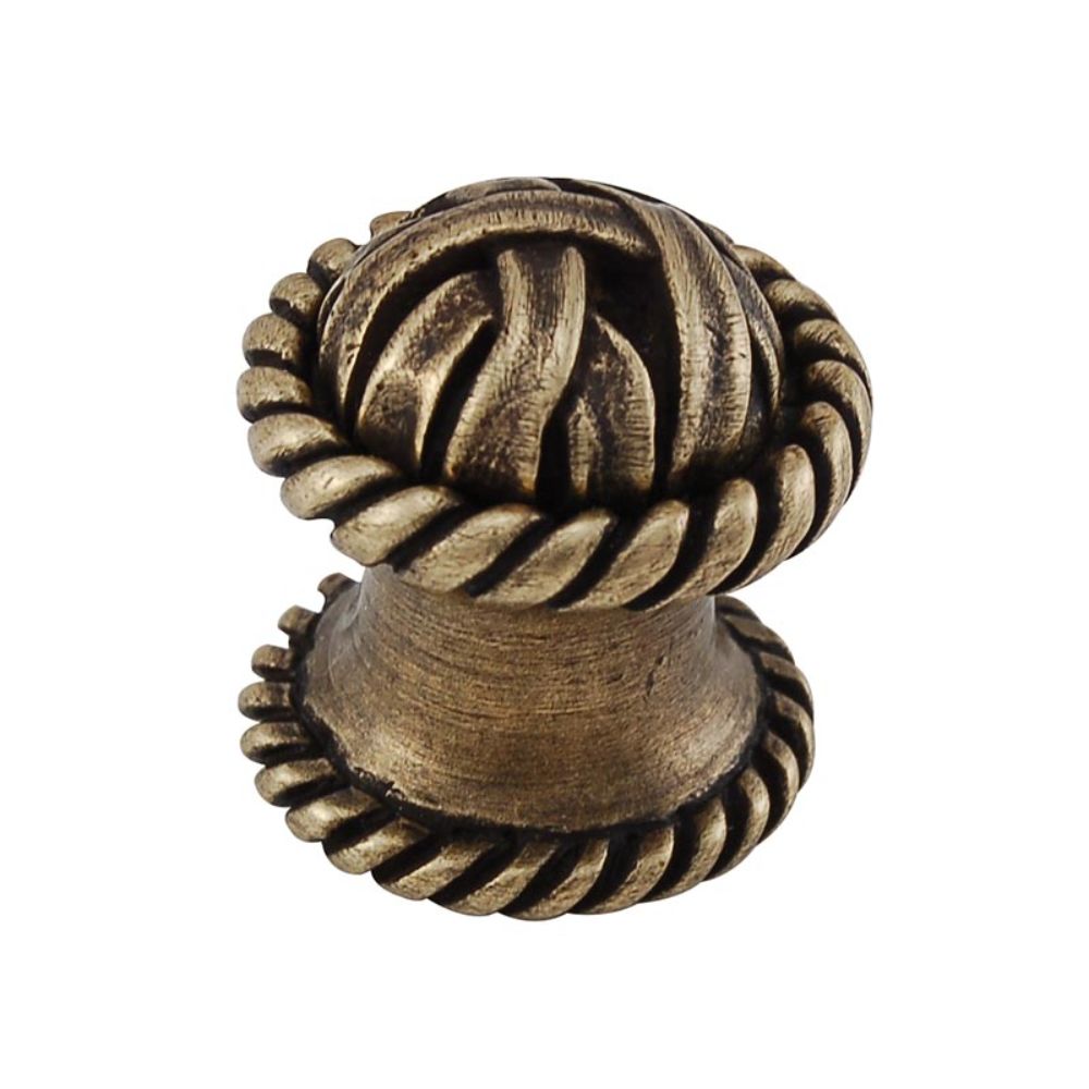 Vicenza K1049-AB Cilento Knob Small Lines in Antique Brass