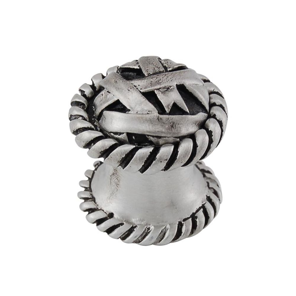 Vicenza K1049-AN Cilento Knob Small Lines in Antique Nickel
