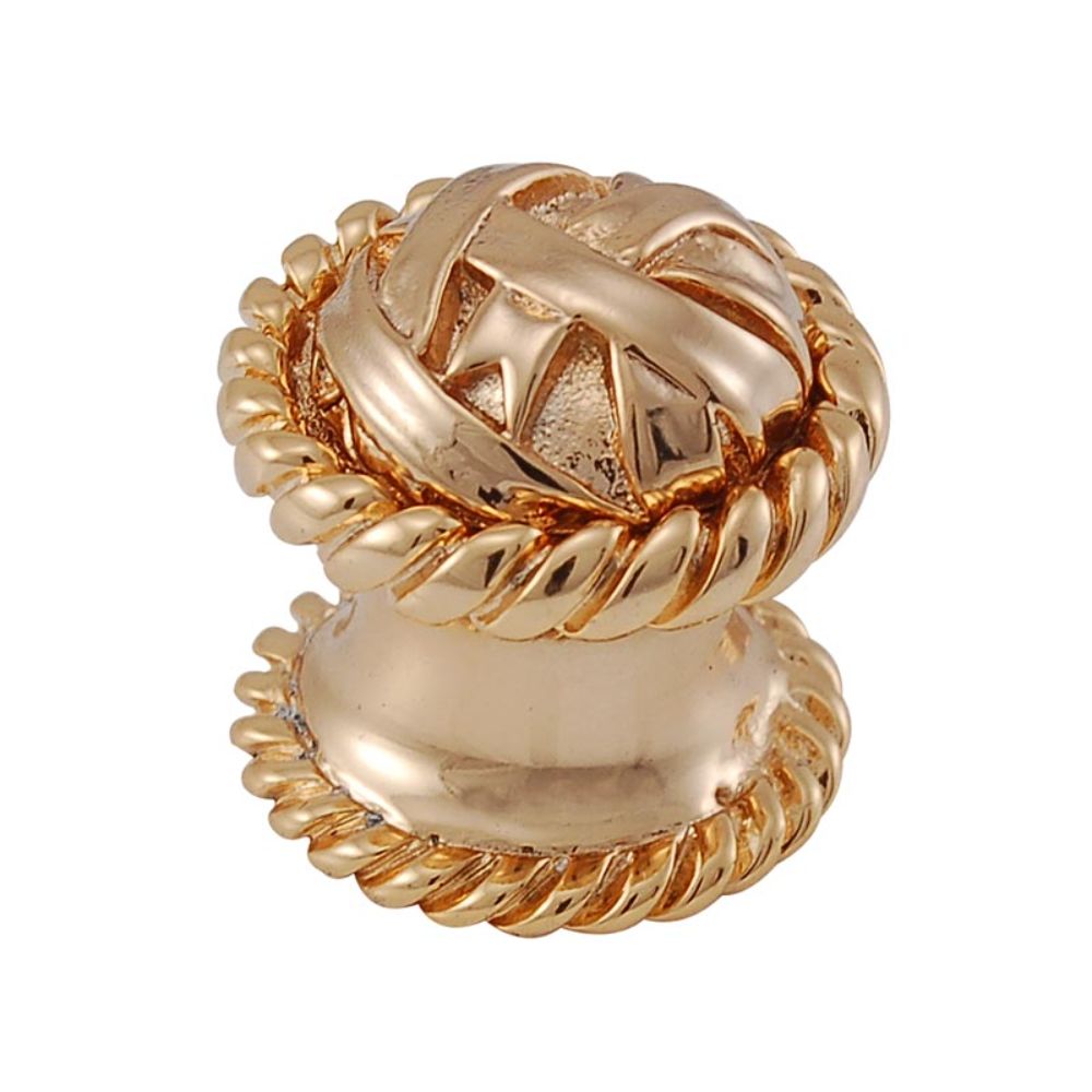 Vicenza K1049-PG Cilento Knob Small Lines in Polished Gold