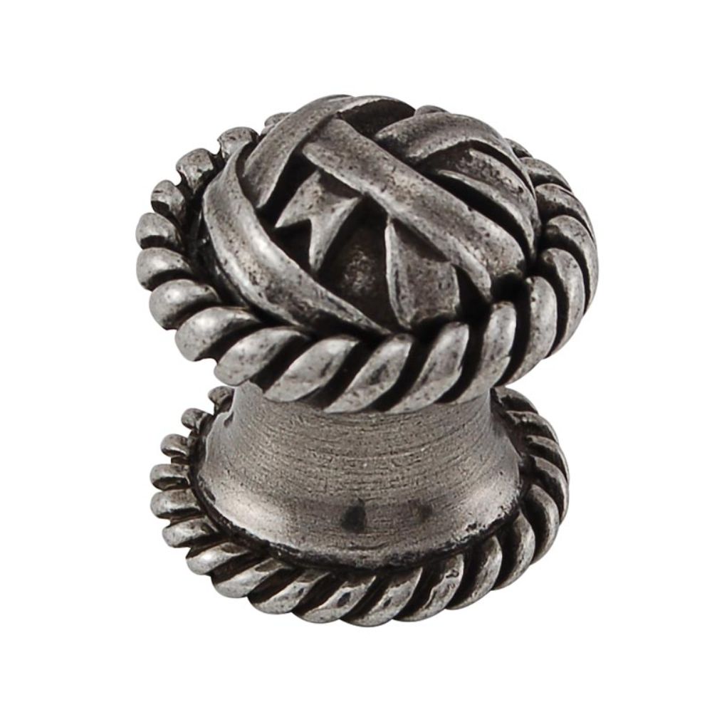 Vicenza K1049-VP Cilento Knob Small Lines in Vintage Pewter