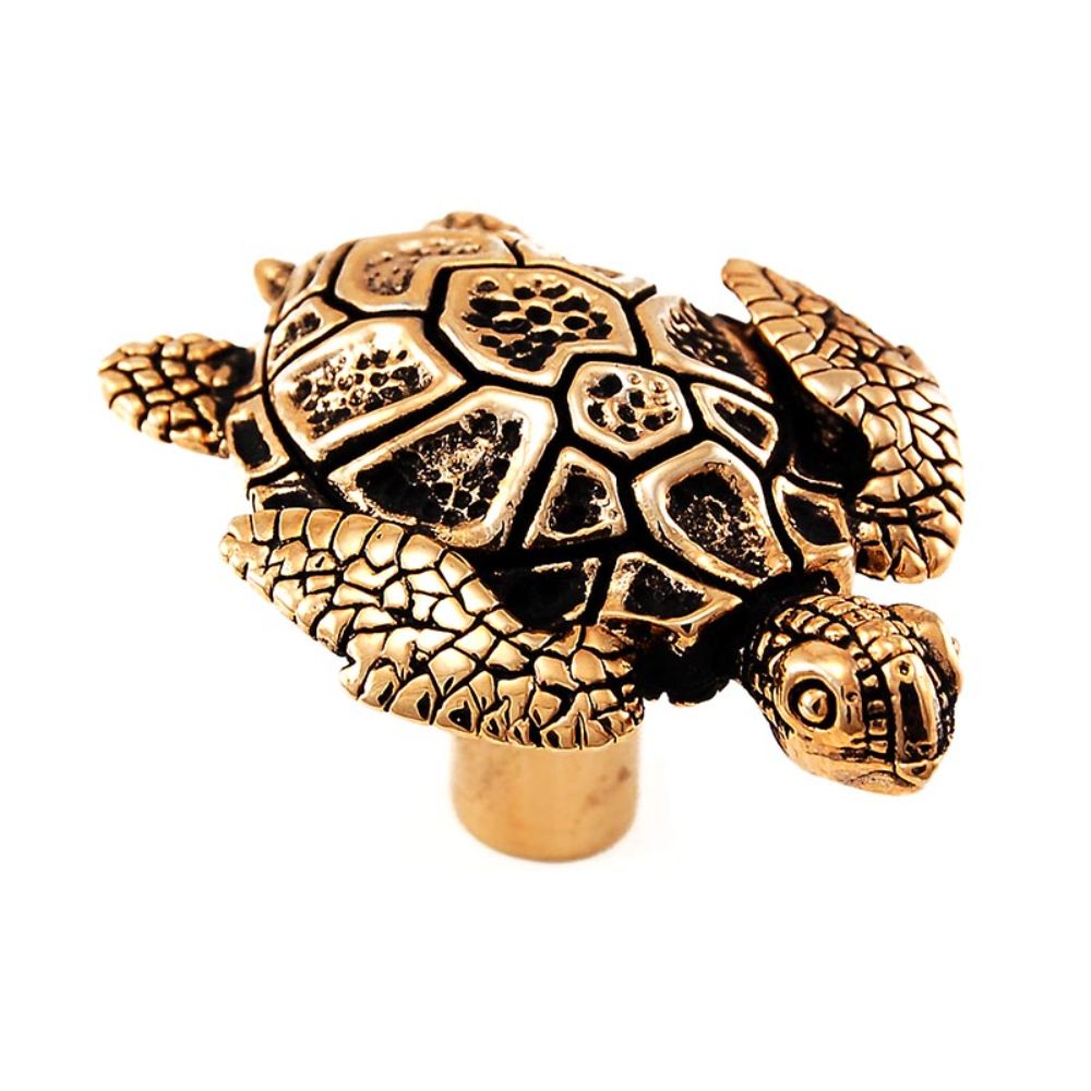Vicenza K1060-AG Pollino Knob Large Turtle in Antique Gold