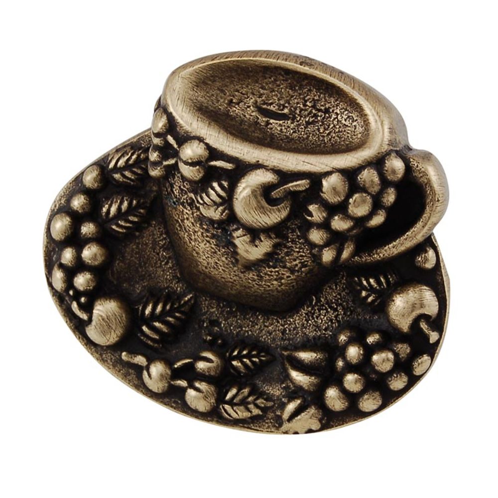 Vicenza K1062-AB Knob Large Cappuccino Cup in Antique Brass