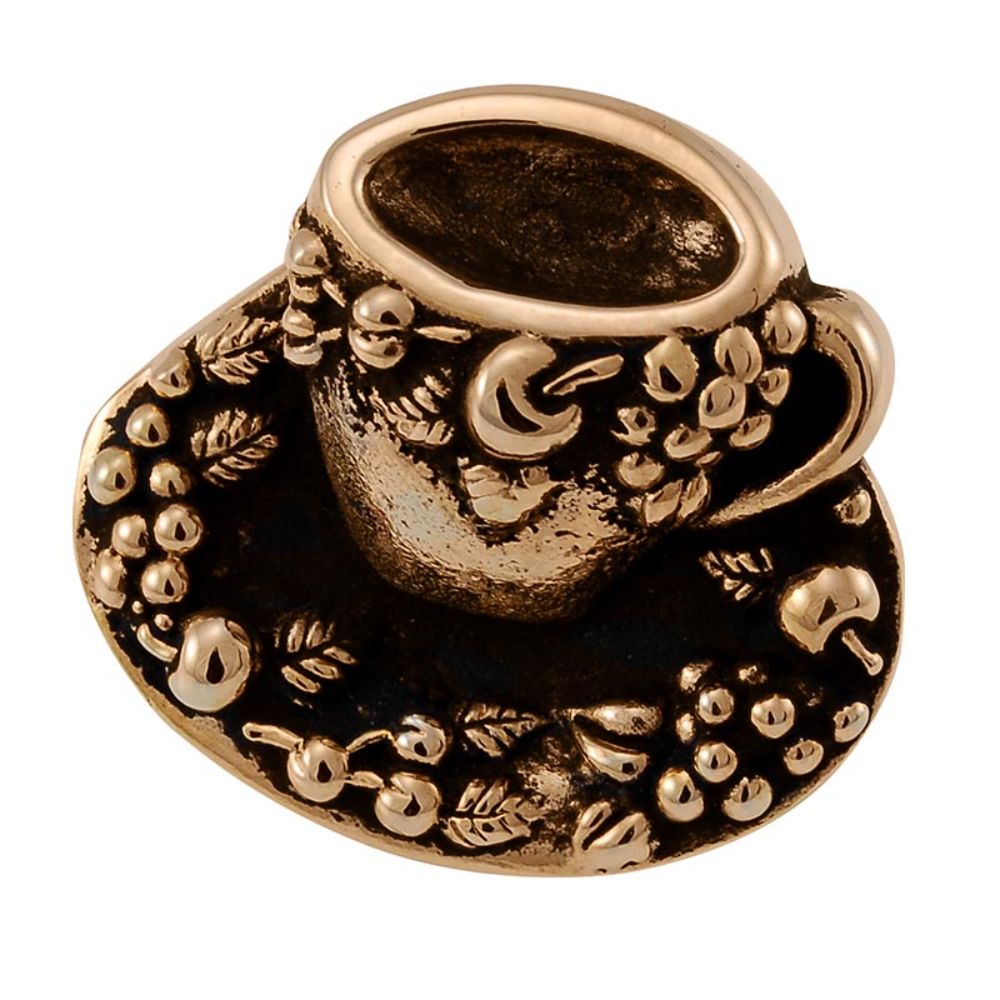 Vicenza K1062-AG Knob Large Cappuccino Cup in Antique Gold