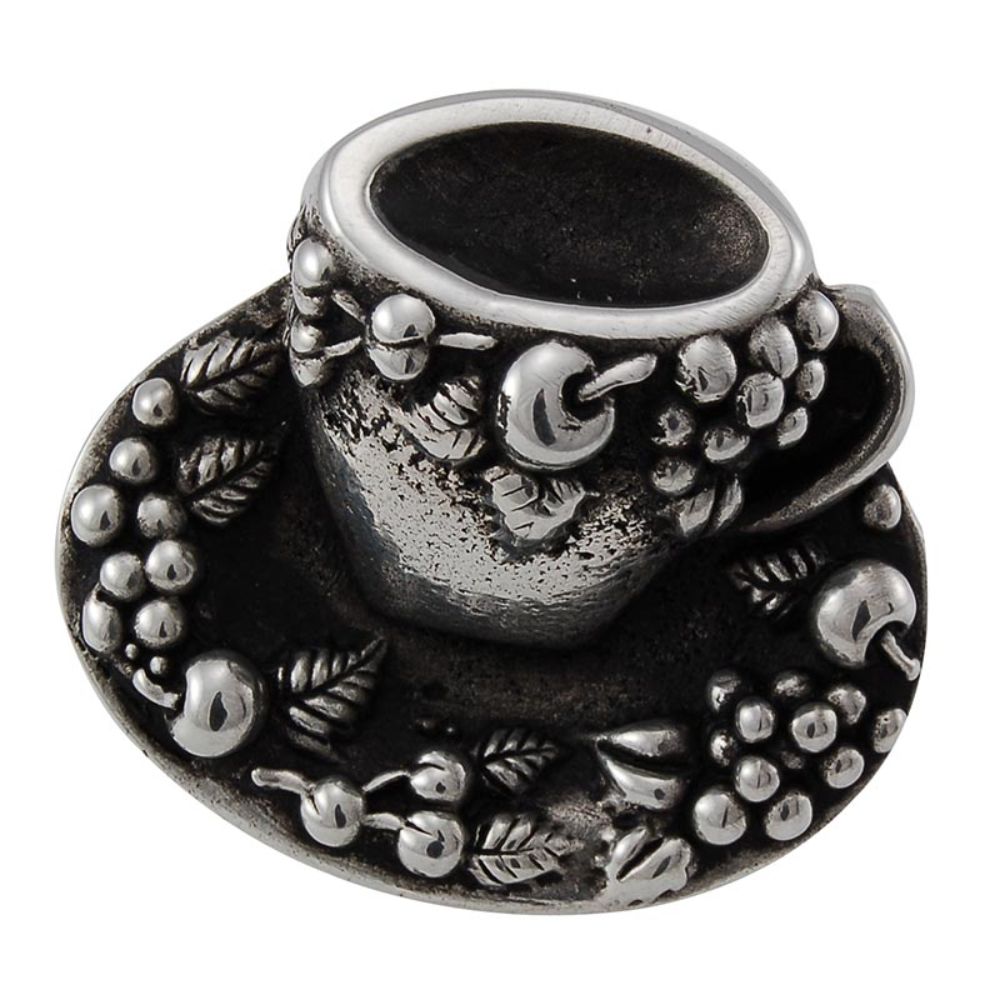 Vicenza K1062-AS Knob Large Cappuccino Cup in Antique Silver