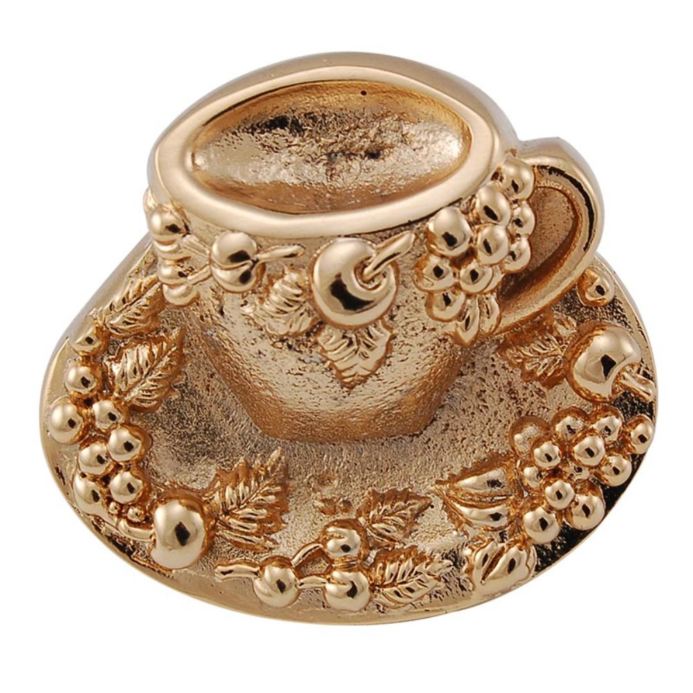 Vicenza K1062-PG Knob Large Cappuccino Cup in Polished Gold