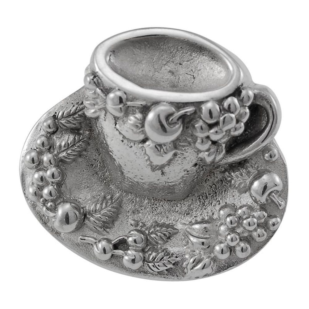 Vicenza K1062-PS Knob Large Cappuccino Cup in Polished Silver