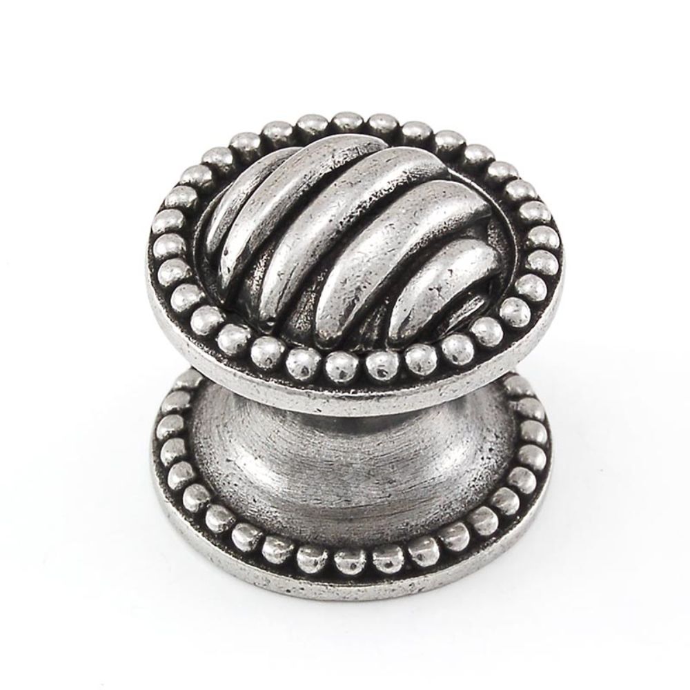 Vicenza K1066-VP Sanzio Knob Large Lines and Beads in Vintage Pewter
