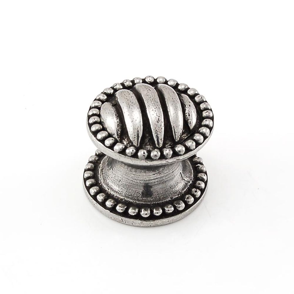 Vicenza K1067-VP Sanzio Knob Small Lines and Beads in Vintage Pewter