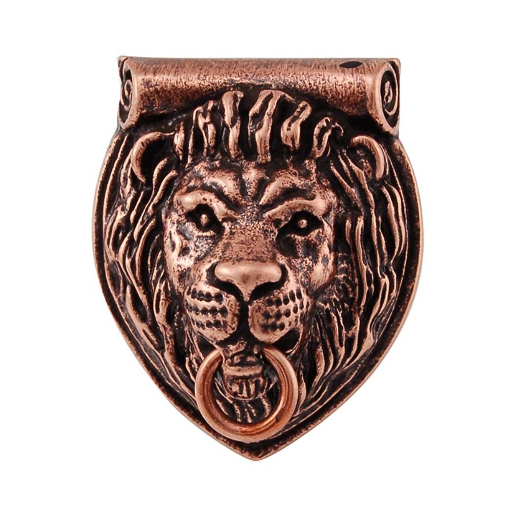 Vicenza K1069-AC Sforza Knob Large Lion in Antique Copper