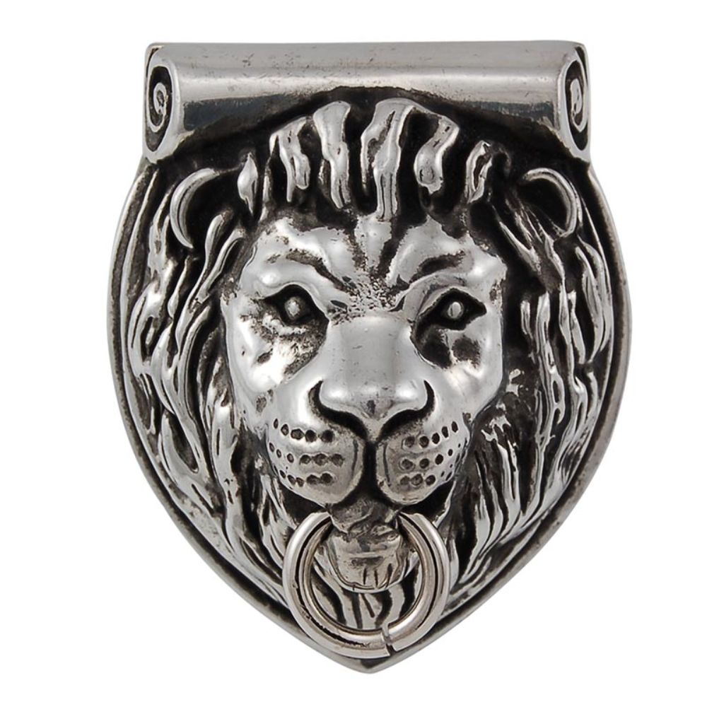 Vicenza K1069-AS Sforza Knob Large Lion in Antique Silver