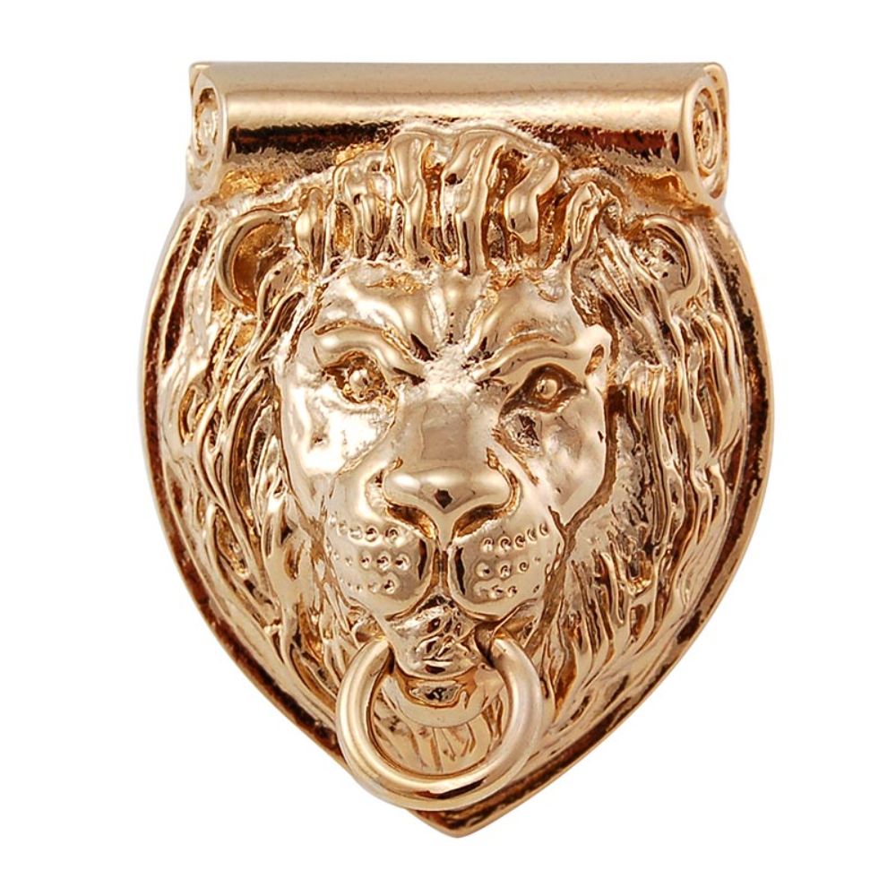 Vicenza K1069-PG Sforza Knob Large Lion in Polished Gold