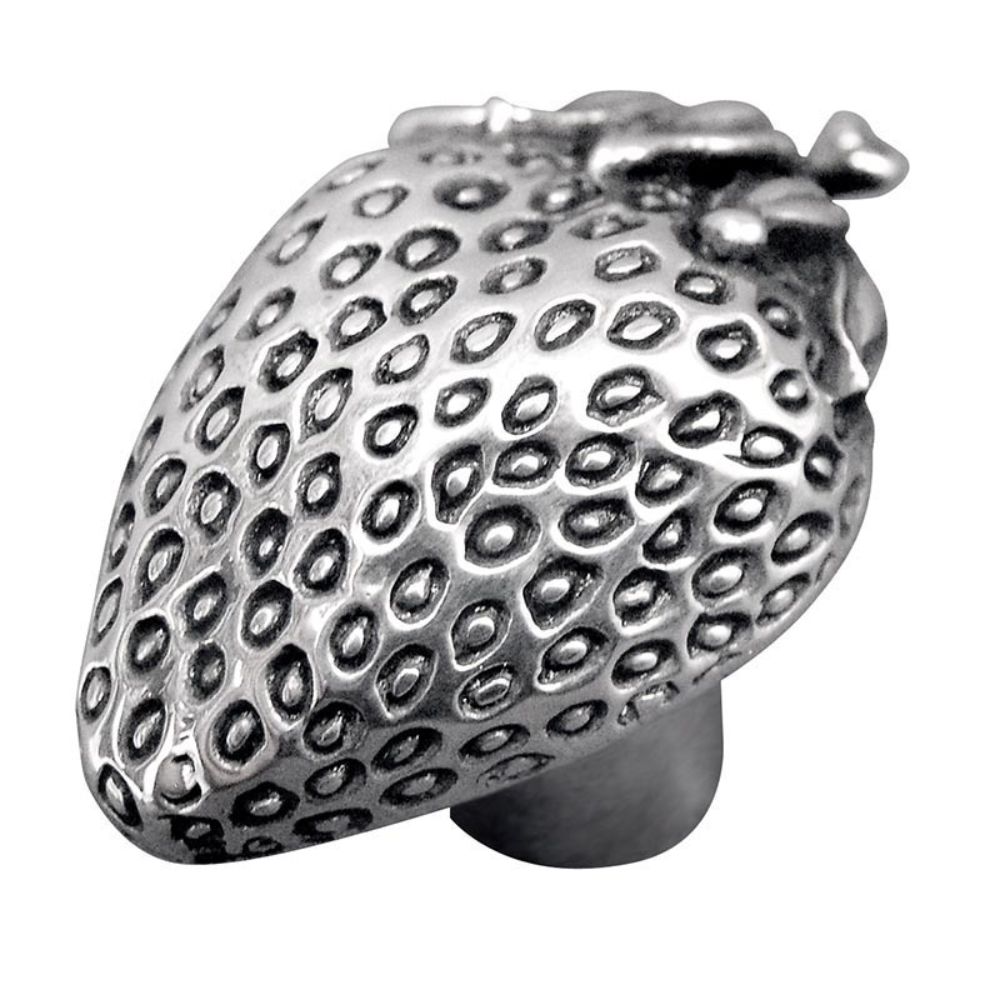 Vicenza K1078-AS Fiori Knob Large Strawberry in Antique Silver