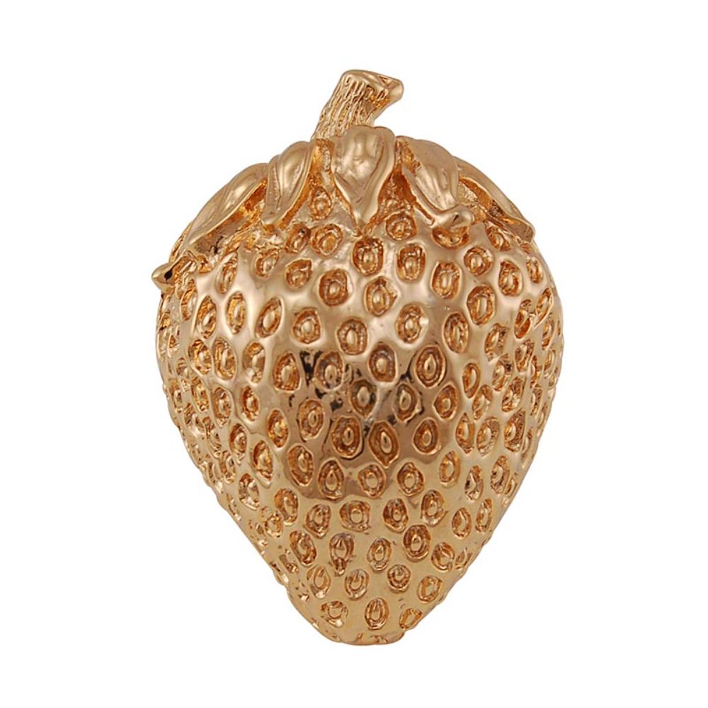 Vicenza K1078-PG Fiori Knob Large Strawberry in Polished Gold