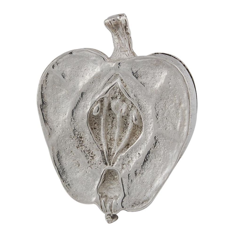 Vicenza K1080-PS Fiori Knob Large Apple in Polished Silver