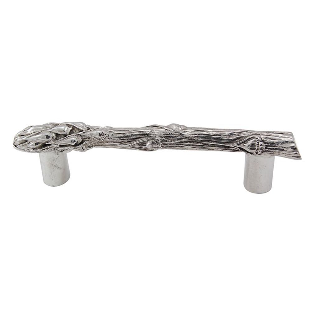 Vicenza K1085-PS Fiori Pull Asparagus in Polished Silver