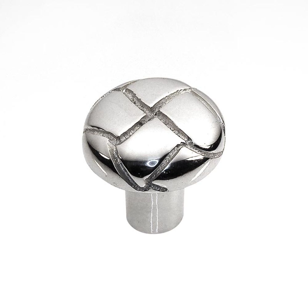 Vicenza K1090-PS Equestre Knob Large Button in Polished Silver