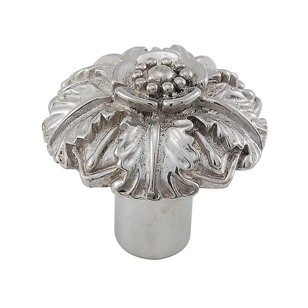 Vicenza K1097-PN Carlotta Knob Large Passionflower in Polished Nickel