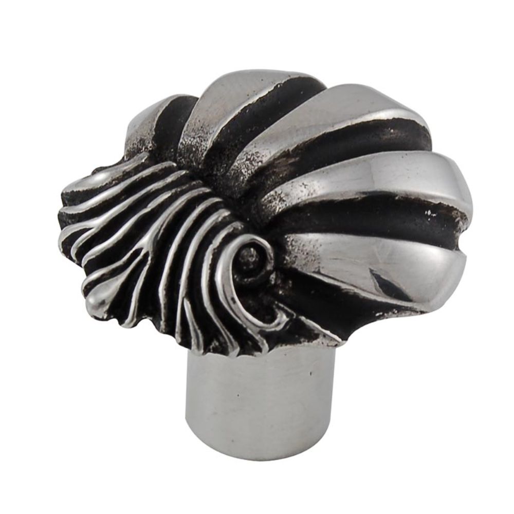 Vicenza K1102-AS Knob Large Shell in Antique Silver