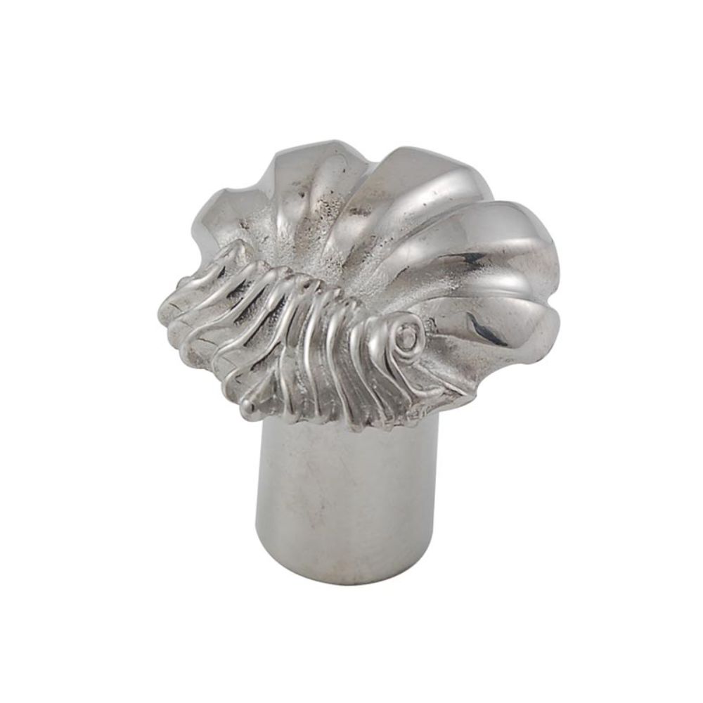 Vicenza K1103-PS Knob Small Shell in Polished Silver